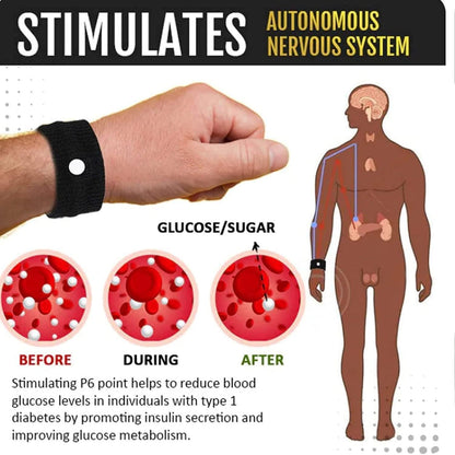 Sugar Control Wristband (Black Color) | Natural Blood Sugar Regulator & Management
