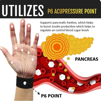 Sugar Control Wristband (Black Color) | Natural Blood Sugar Regulator & Management